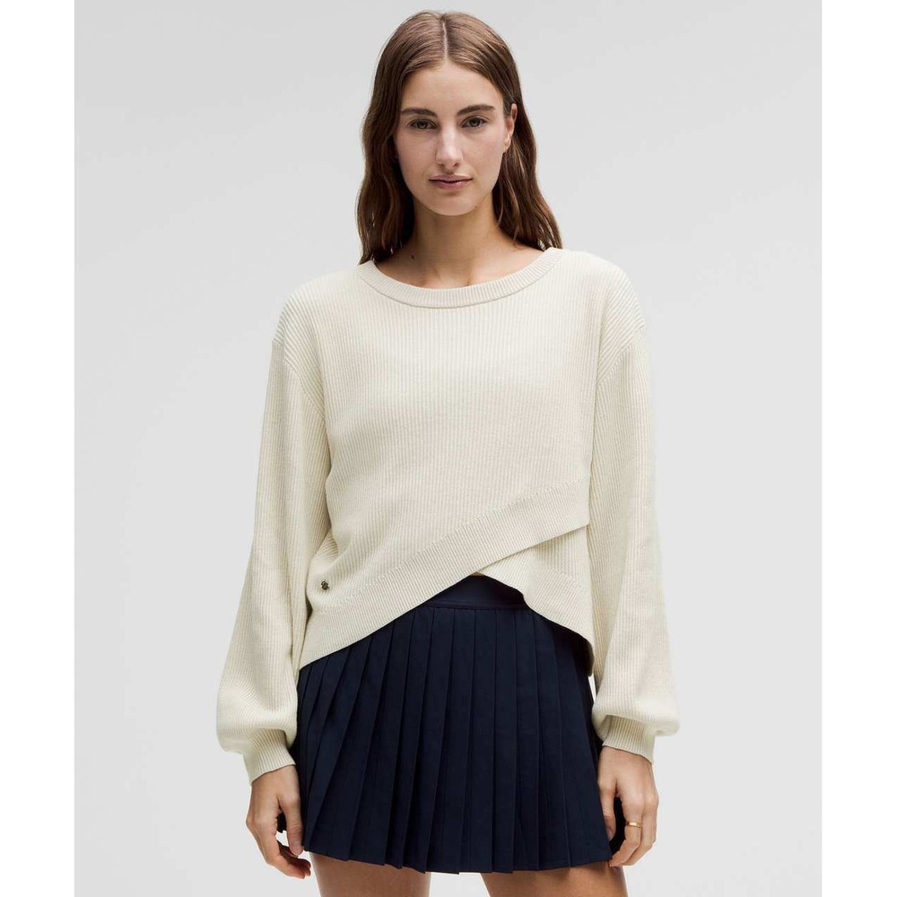 Lululemon Reversible Sweater ‎ Color BONE LW3EQNS Size 8